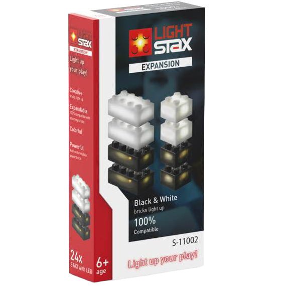 24x LED Brick 2x4, 2x2 matt [schwarz, weiß] - Open Brick Source