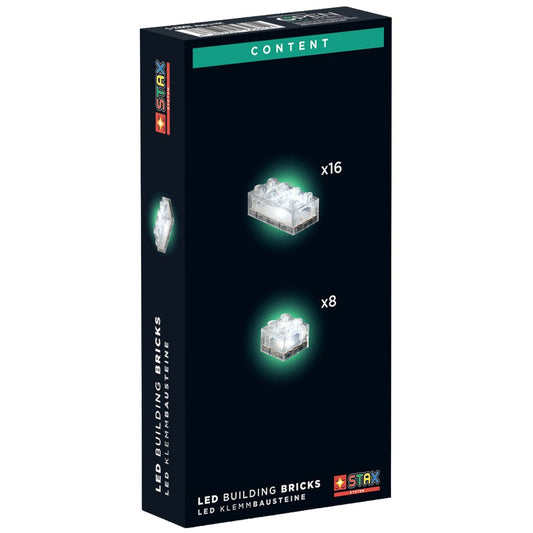24x LED Brick 2x4, 2x2 transparent clear - Open Brick Source