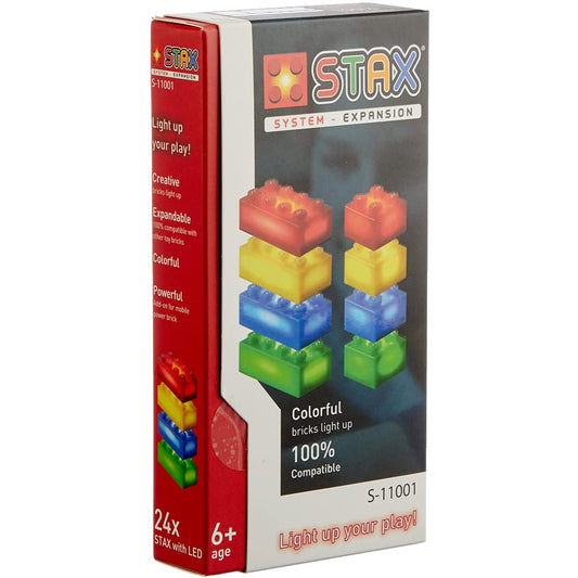 24x LED Brick 2x4, 2x2 transparent Kit [Basisfarben] - Open Brick Source