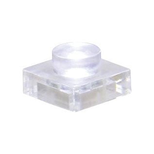 25x LED Plate 1x1 transparent weiß - Open Brick Source