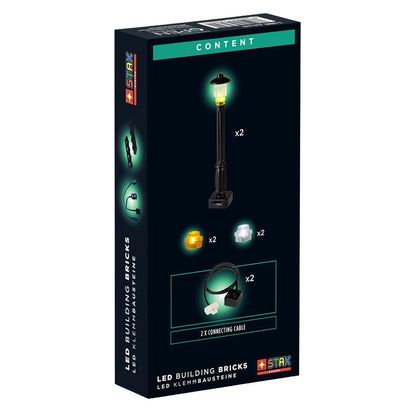 2x LED Laterne Kit inkl. Verbindungskabel - Open Brick Source