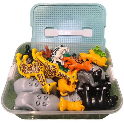 32x Junior Zoo Tierfiguren inkl. Aufbewahrungsbox - Open Brick Source