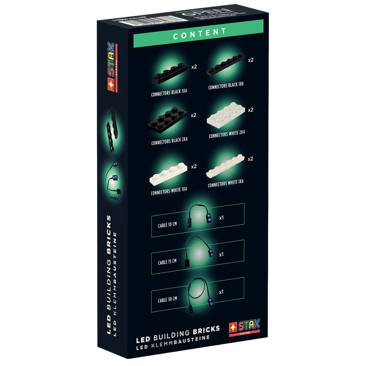 3x Verbindungskabel + 12x Connector Plate Kit - Open Brick Source