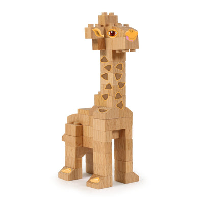 FabBrix - WWF Giraffe (kompatibles Holzbaustein - Set) - Open Brick Source