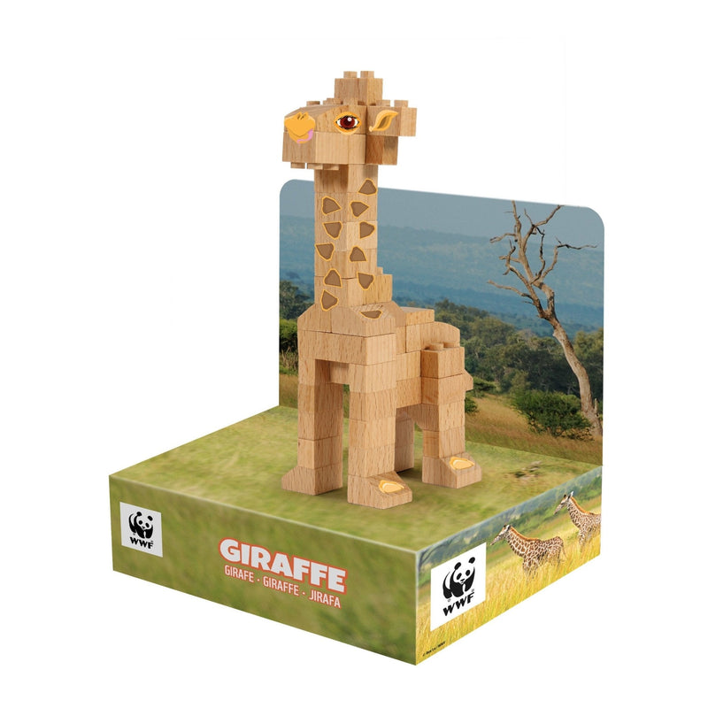 FabBrix - WWF Giraffe (kompatibles Holzbaustein - Set) - Open Brick Source