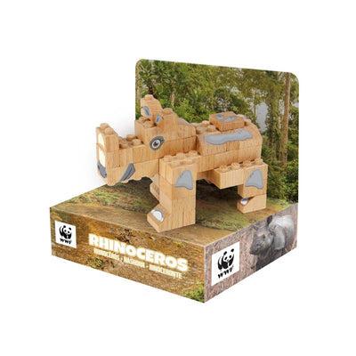 FabBrix - WWF Nashorn (kompatibles Holzbaustein - Set) - Open Brick Source