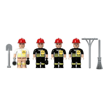 Individuelle Feuerwehr - Minifiguren (4 Figuren) [Stückzahl: ab 250 bis 1.500 Sets] - Open Brick Source