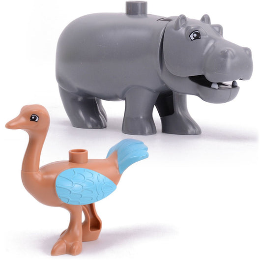 Junior Tierfiguren Nilpferd + Strauß - Open Brick Source