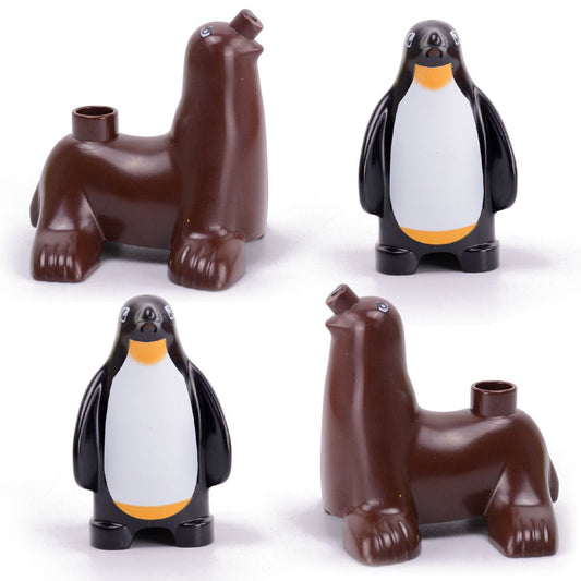 Junior Tierfiguren Paare - 2 Pinguine und 2 Robben - Open Brick Source