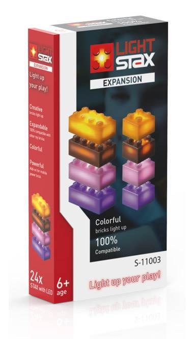 LIGHT STAX Ergänzungsset (orange, braun, lila, pink) - Open Brick Source