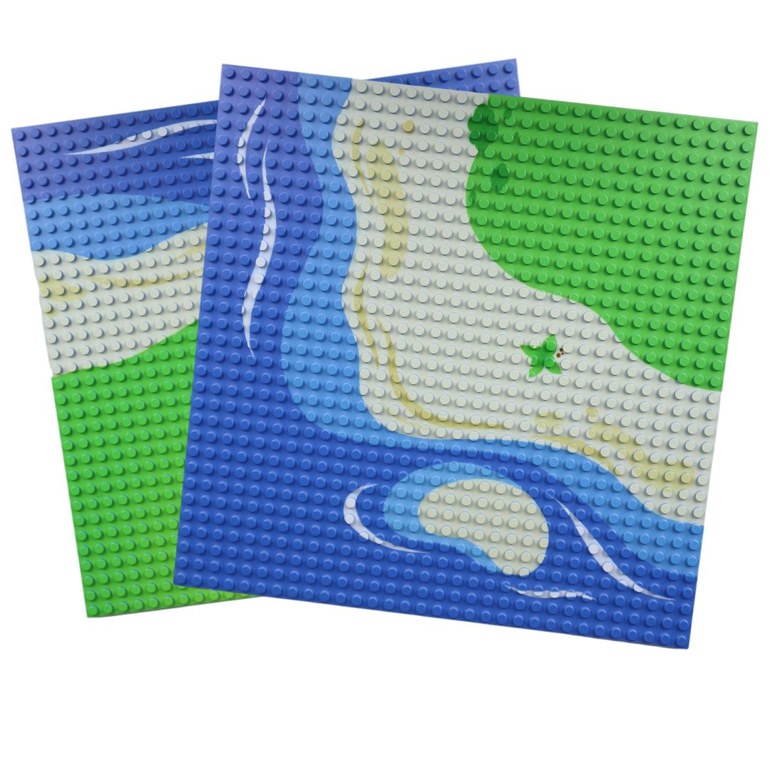 OPEN BRICKS® Bauplatte 32x32 curved beach [Duo Pack] - Open Brick Source