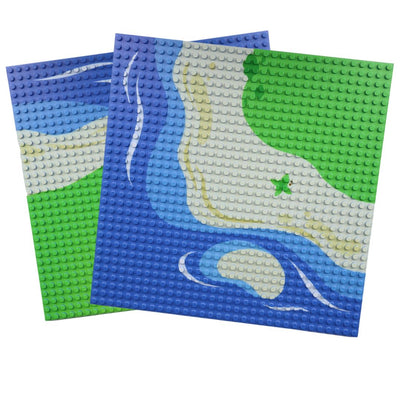 OPEN BRICKS® Bauplatte 32x32 curved beach [Duo Pack] - Open Brick Source