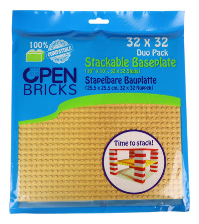 OPEN BRICKS® Bauplatte 32x32 desert sand [Duo Pack] - Open Brick Source