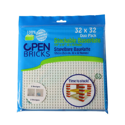 OPEN BRICKS® Bauplatte 32x32 ice & snow [Duo Pack] - Open Brick Source