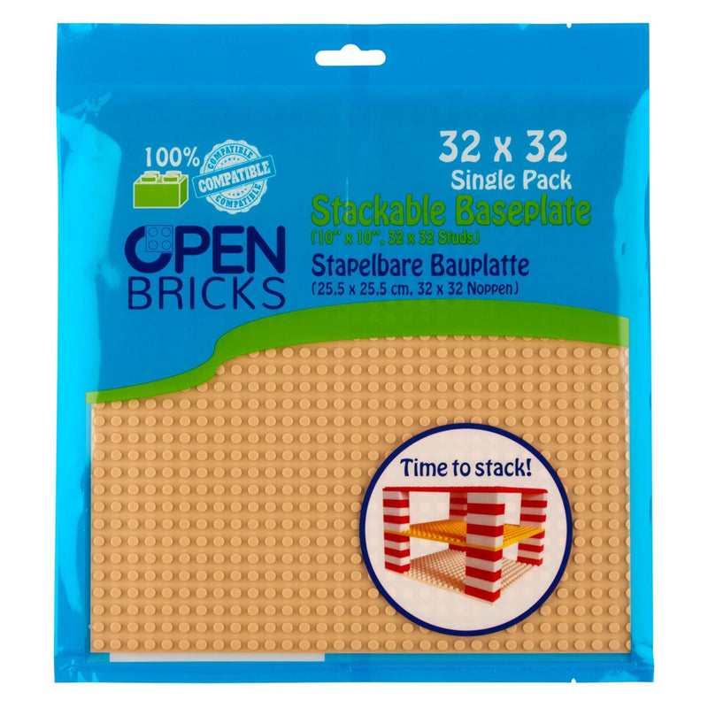 OPEN BRICKS® Bauplatte 32x32 sand, Single Pack - Open Brick Source