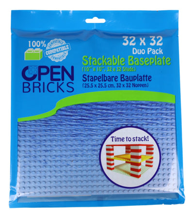 OPEN BRICKS® Bauplatte 32x32 water [Duo Pack] - Open Brick Source
