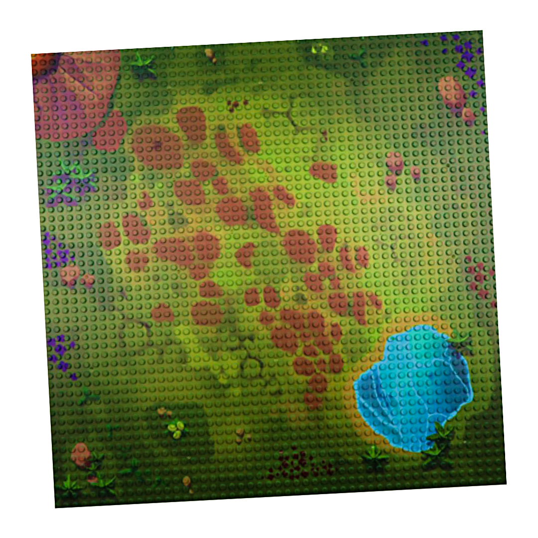 OPEN BRICKS® Bauplatte 50x50 Noppen (40x40cm) dinosaur landscape [Single Pack] - Open Brick Source