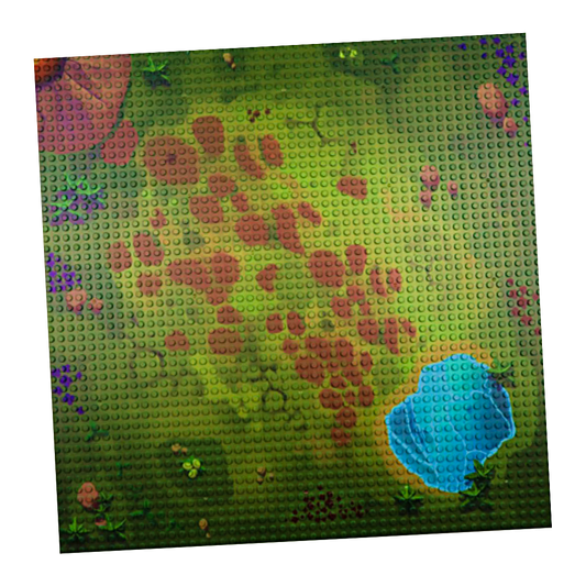 OPEN BRICKS® Bauplatte 50x50 Noppen (40x40cm) dinosaur landscape [Single Pack] - Open Brick Source