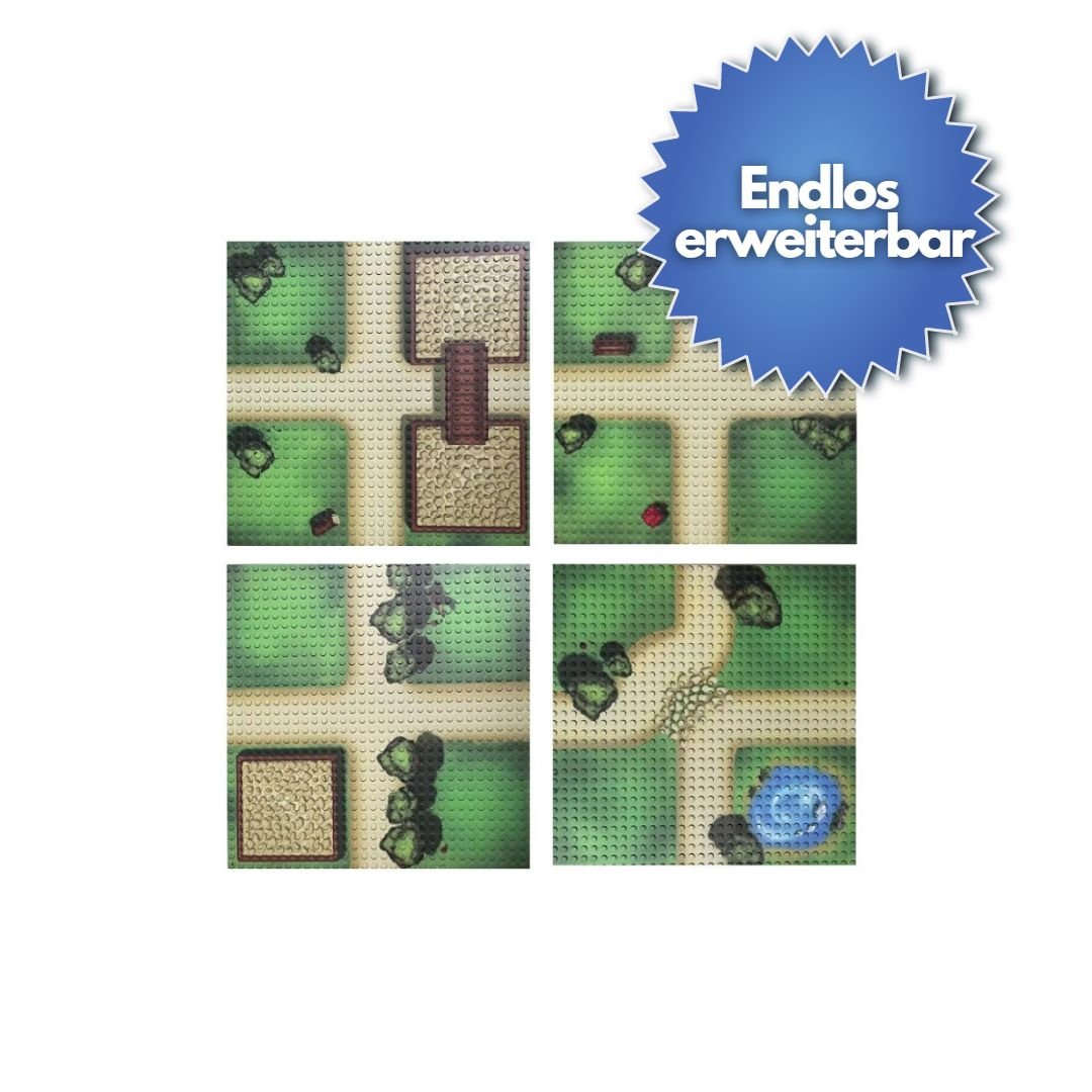 OPEN BRICKS® Farmfläche 4x 32x32 - Bauplatten - Open Brick Source