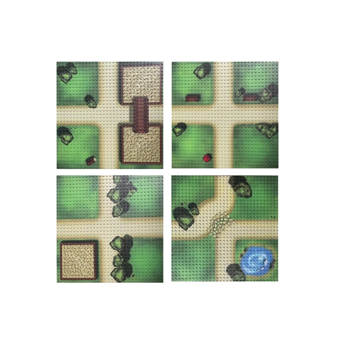 OPEN BRICKS® Farmfläche 4x 32x32 - Bauplatten - Open Brick Source