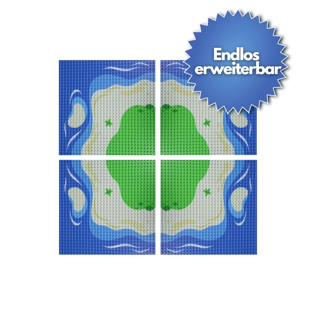 OPEN BRICKS® Island 32x32 - Bauplatten [Größe wählbar] - Open Brick Source