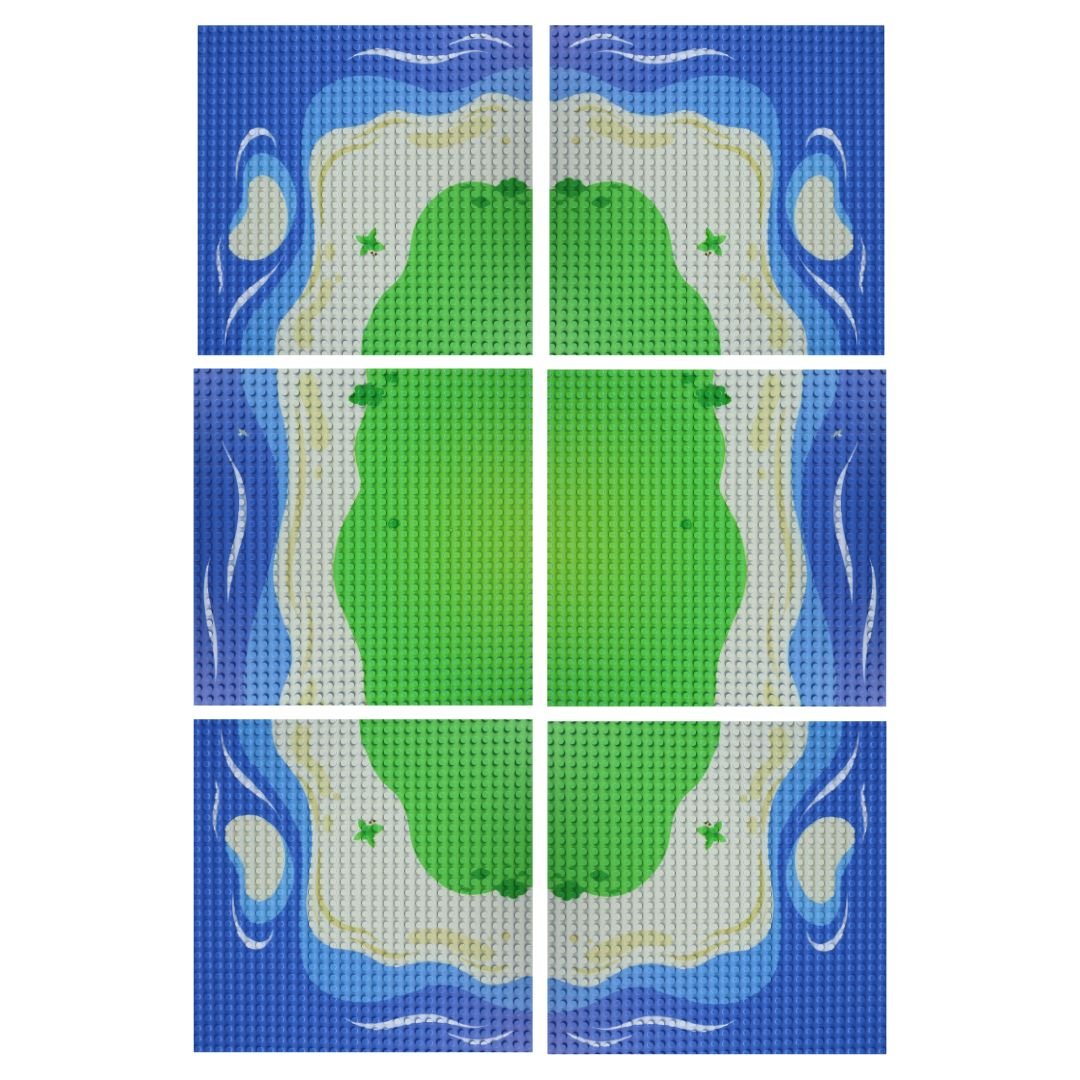 OPEN BRICKS® Island 32x32 - Bauplatten [Größe wählbar] - Open Brick Source