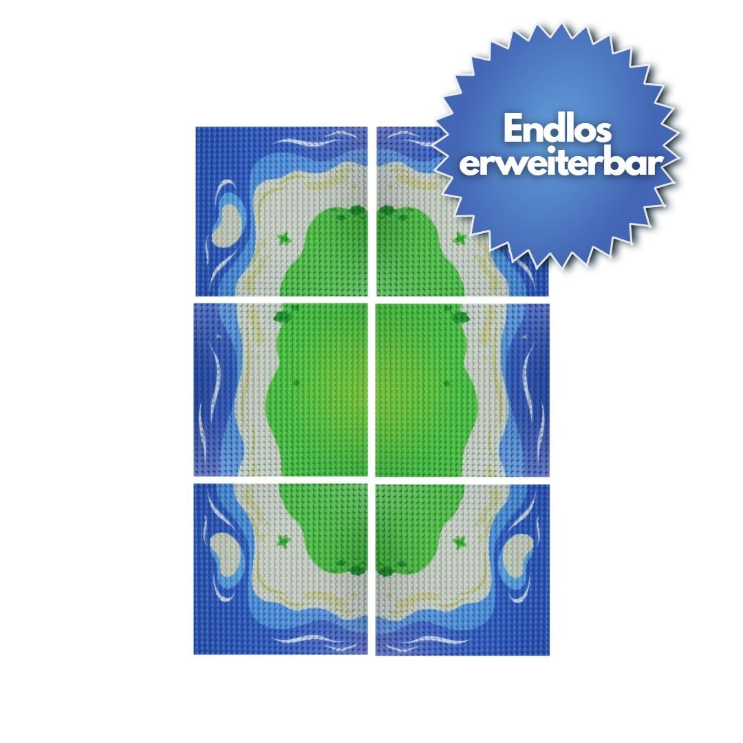 OPEN BRICKS® Island 32x32 - Bauplatten [Größe wählbar] - Open Brick Source