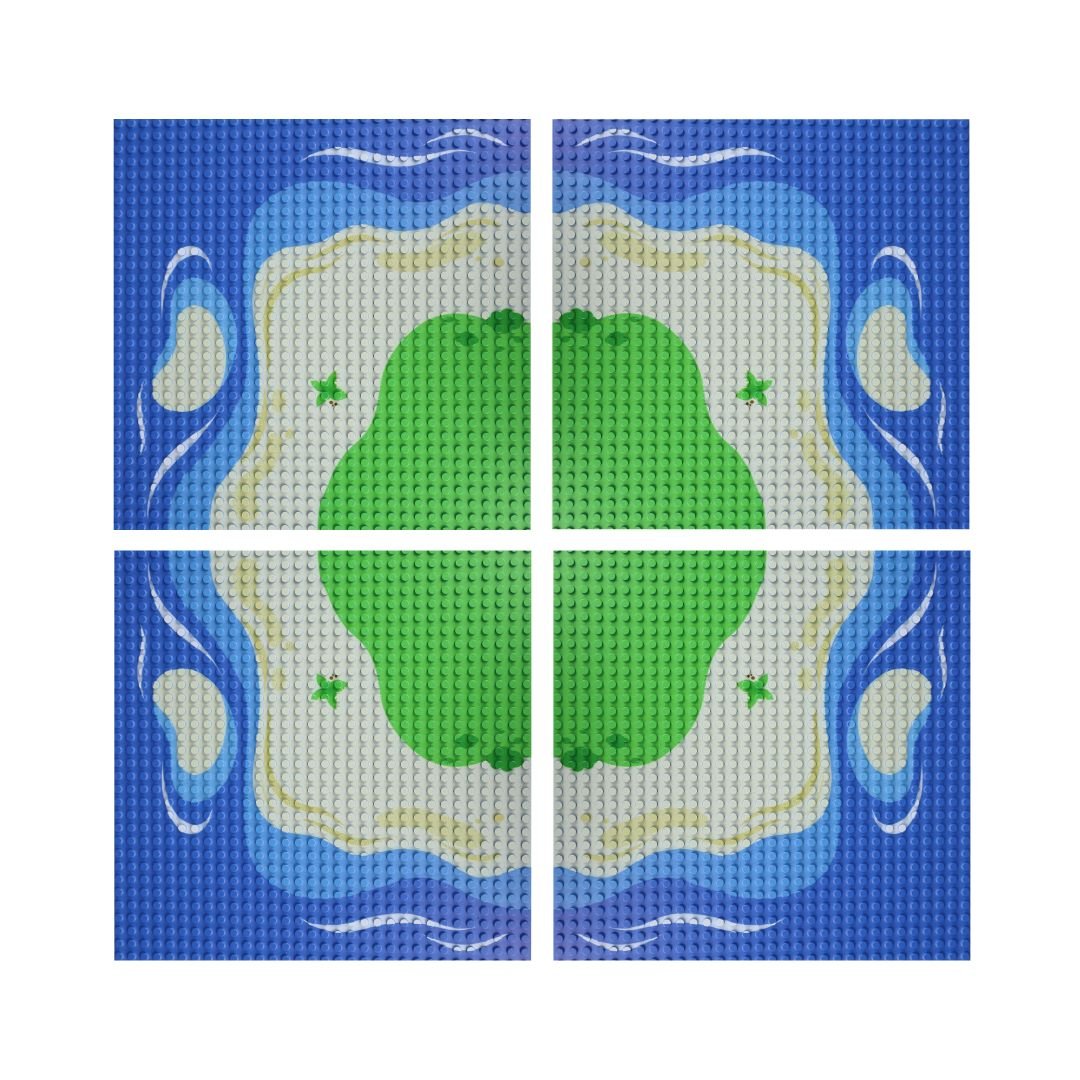 OPEN BRICKS® Island 32x32 - Bauplatten [Größe wählbar] - Open Brick Source