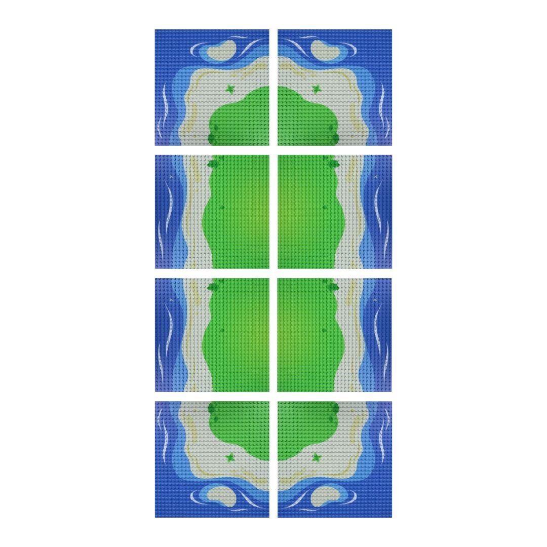 OPEN BRICKS® Island 32x32 - Bauplatten [Größe wählbar] - Open Brick Source
