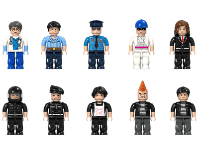 OPEN BRICKS - Minifiguren - Set "Berufe & mehr" (20 Minifiguren) - Open Brick Source