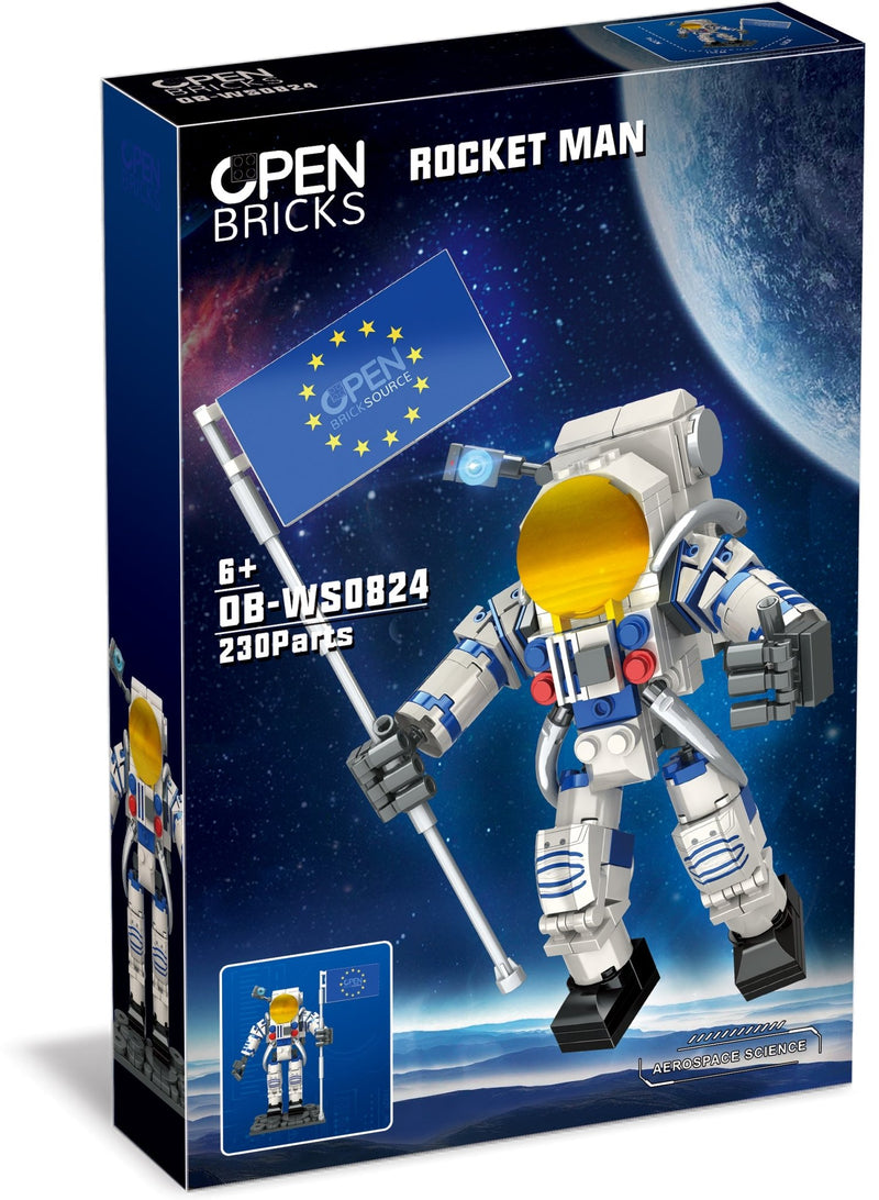 OPEN BRICKS - Rocket Man (Astronaut aus Klemmbausteinen) - Open Brick Source