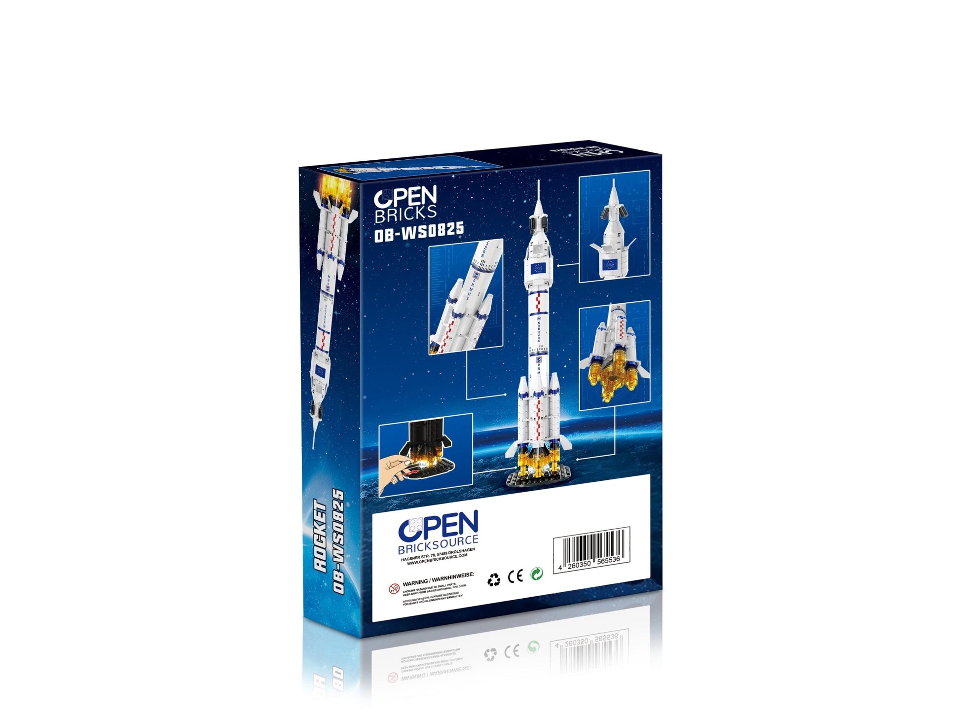 OPEN BRICKS - Rocket (Rakete aus Klemmbausteinen) - Open Brick Source