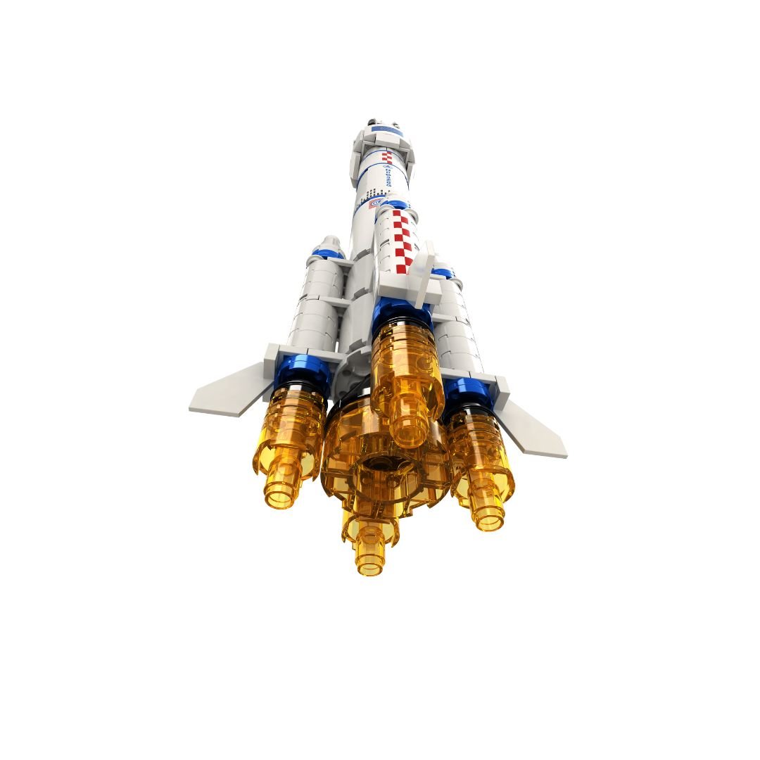 OPEN BRICKS - Rocket (Rakete aus Klemmbausteinen) - Open Brick Source