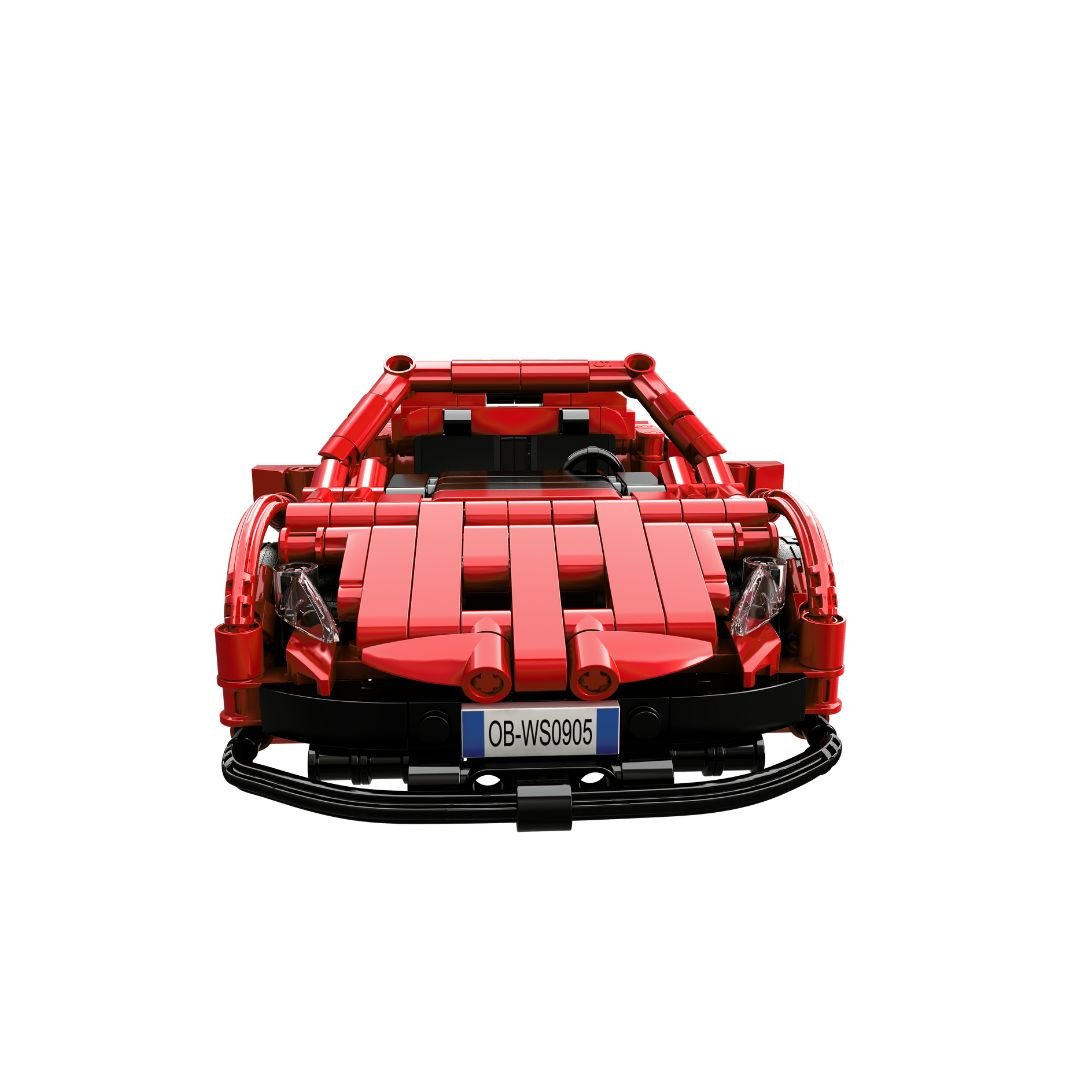 OPEN BRICKS - Sports Car Red (Klemmbaustein - Sportwagen Technic - Set) - Open Brick Source