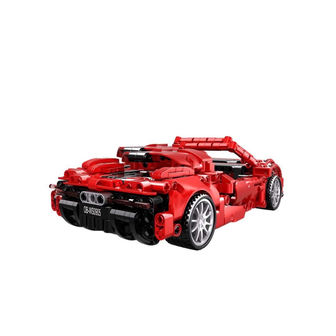 OPEN BRICKS - Sports Car Red (Klemmbaustein - Sportwagen Technic - Set) - Open Brick Source