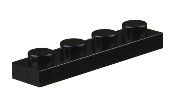 STAX Connector schwarz 1x4 flach 25pcs - Open Brick Source