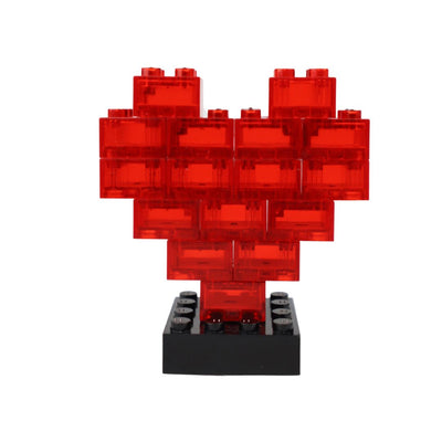 STAX ® Herz - rot transparent LEGO® kompatibel (mit Akku) - Open Brick Source