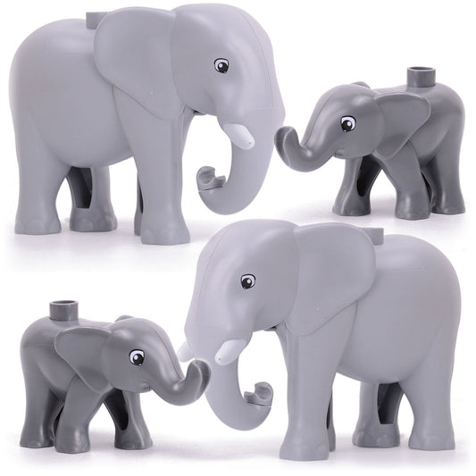 Tierfiguren Junior - Elefantenfamilie mit 2 Babys - Open Brick Source