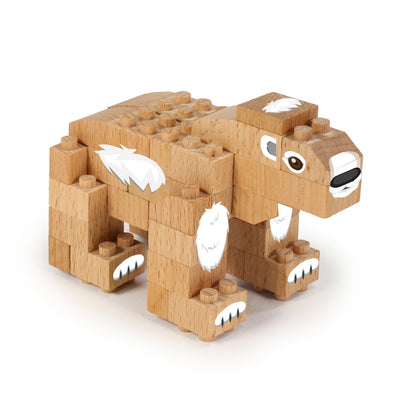 FabBrix - WWF Polarbär (kompatibles Holzbaustein-Set)