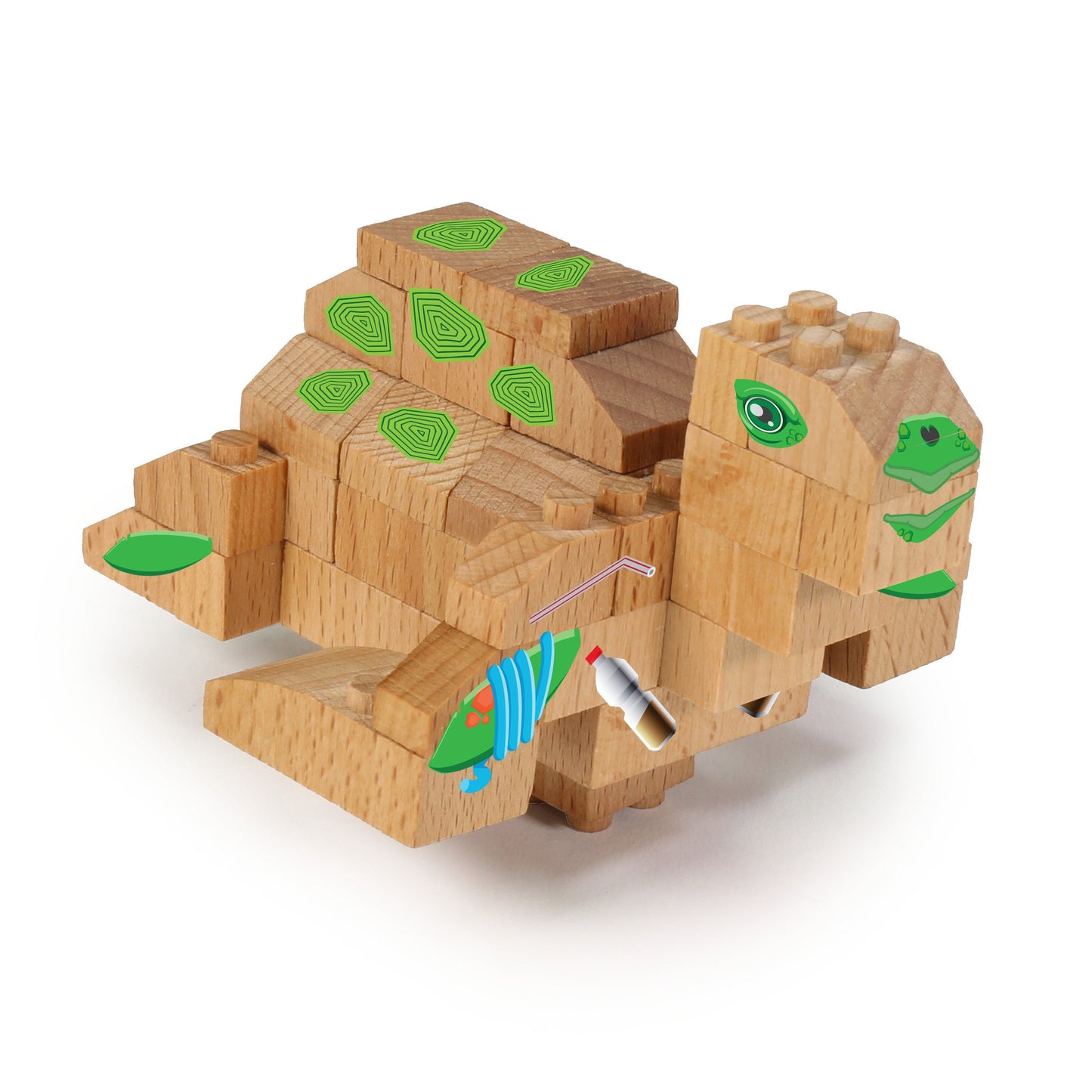 FabBrix - WWF Schildkröte (kompatibles Holzspielzeug-Set)