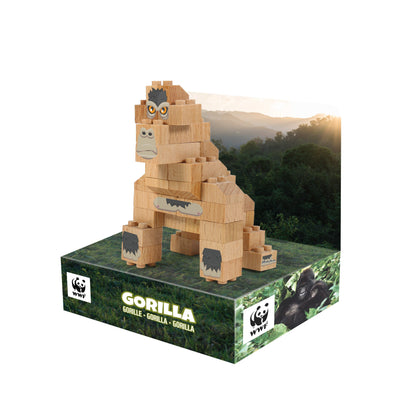 FabBrix - WWF Gorilla (kompatibles Holzbaustein-Set)