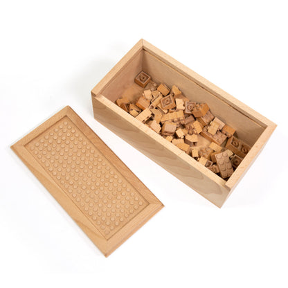 FabBrix Holz-Bausteine - 70 Steine Holzbox