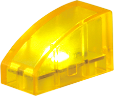 STAX halbrund 1x2 Gelb transparent 25pcs