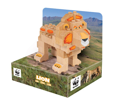 FabBrix - WWF Löwe (kompatibles Holzbaustein-Set)