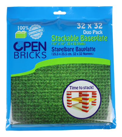 OPEN BRICKS® Bauplatte 32x32 lawn [Duo Pack]