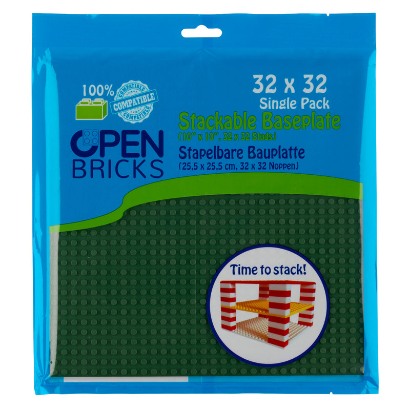 OPEN BRICKS® Bauplatte 32x32 olivgrün/olive green, Single Pack