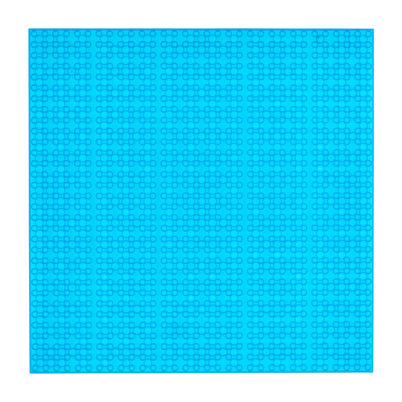 OPEN BRICKS® Bauplatte 32x32 transparent blau/transparent blue, Single / Duo Pack