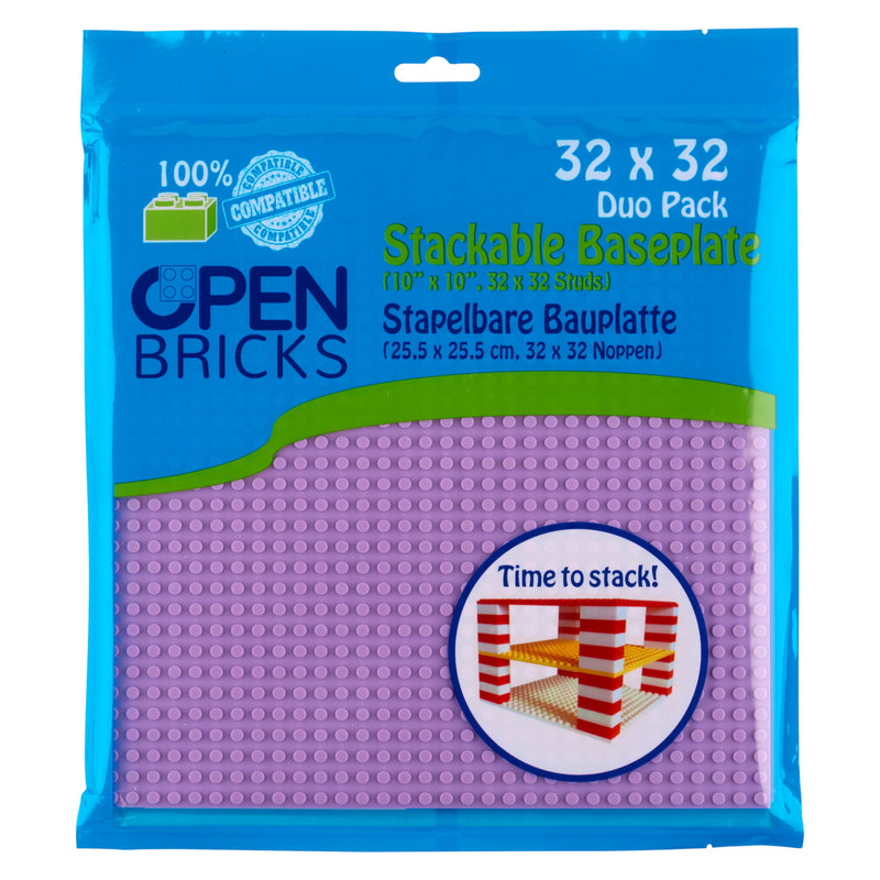 OPEN BRICKS® Bauplatte 32x32 lavendel/lavender, Single / Duo Pack