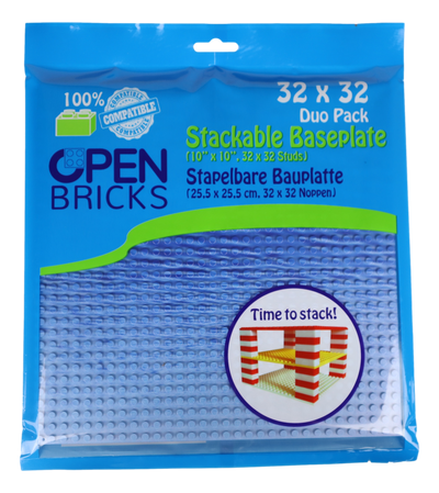 OPEN BRICKS® Bauplatte 32x32 water [Duo Pack]