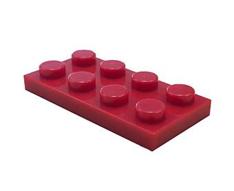 25 x STAX® Connector 2x4 flach - LEGO®-kompatibel (rot oder schwarz)